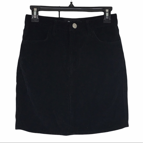 BDG Urban Outfitters Corduroy Black Mini Skirt Size Small - Picture 2 of 8